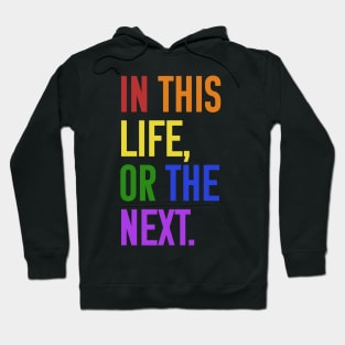 In this life or the next (rainbow text) Hoodie